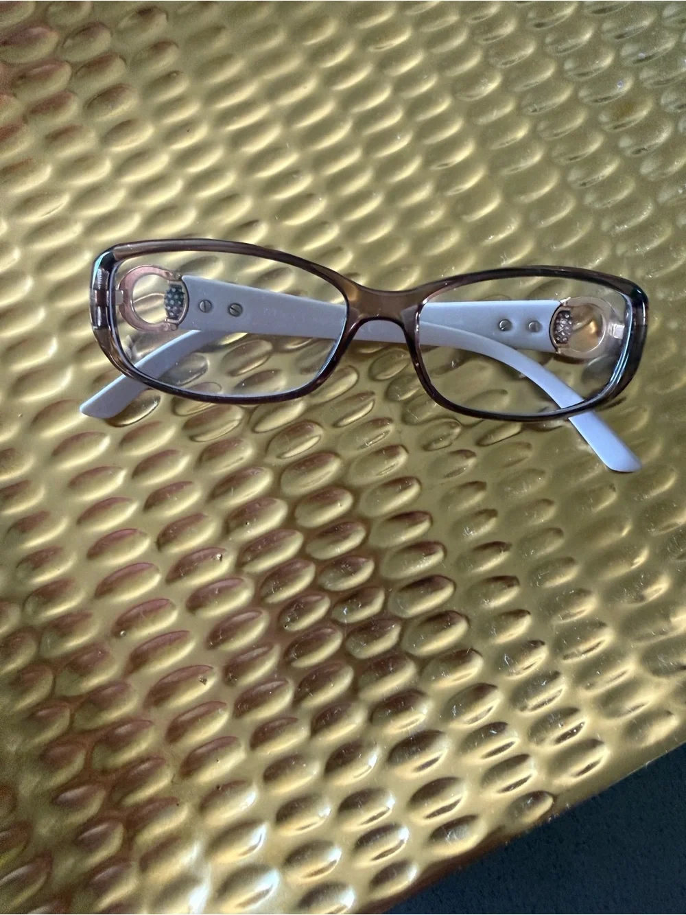 Authentic Gucci GG 3204 Q70 Mauve Blush Crystal Horsebit Eyeglass Frames